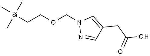 1H-吡唑-4-乙酸,1-[[2-(三甲基甲硅烷基)乙氧基]甲基]- 结构式