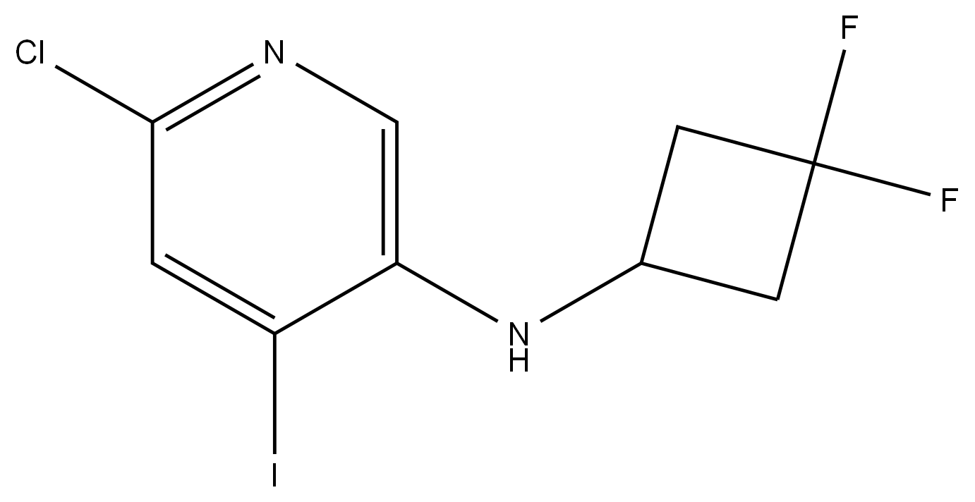 6-chloro-N-(3,3-difluorocyclobutyl)-4-iodopyridin-3-amine Structure