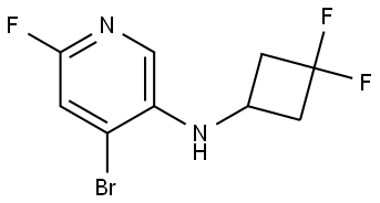 4-bromo-N-(3,3-difluorocyclobutyl)-6-fluoropyridin-3-amine Structure