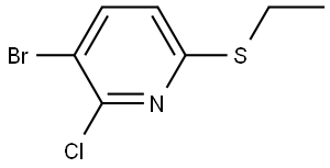 3-bromo-2-chloro-6-(ethylthio)pyridine Structure