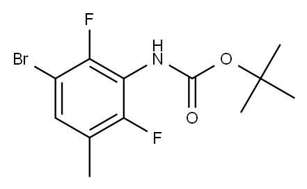 tert-Butyl (3-bromo-2,6-difluoro-5-methylphenyl)carbamate Structure