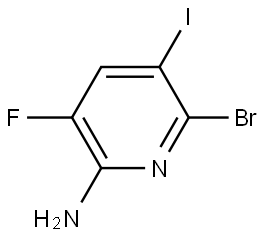 6-Bromo-3-fluoro-5-iodopyridin-2-amine Structure