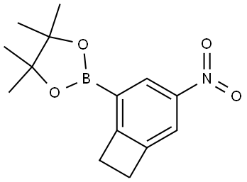 4,4,5,5-Tetramethyl-2-(4-nitrobicyclo[4.2.0]octa-1,3,5-trien-2-yl)-1,3,2-dioxaborolane Struktur