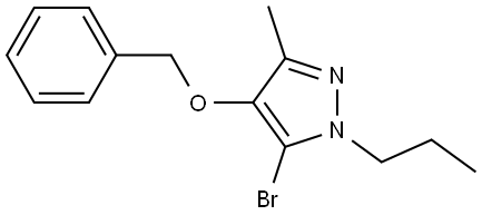 4-(Benzyloxy)-5-bromo-3-methyl-1-propyl-1H-pyrazole Structure