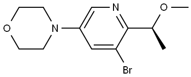 4-[5-bromo-6-[(1S)-1-methoxyethyl]-3-pyridyl]morpholine Structure