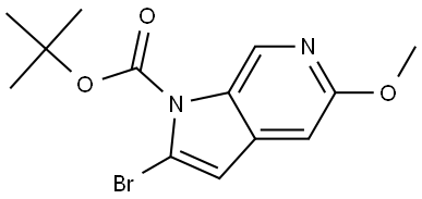 tert-Butyl 2-bromo-5-methoxy-1H-pyrrolo[2,3-c]pyridine-1-carboxylate Structure