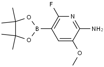 6-Fluoro-3-methoxy-5-(4,4,5,5-tetramethyl-1,3,2-dioxaborolan-2-yl)pyridin-2-amine Structure
