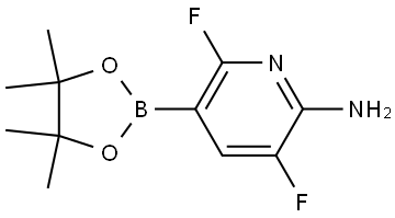 3,6-二氟-5-(4,4,5,5-四甲基-1,3,2-二氧硼杂环戊烷-2-基)吡啶-2-胺, 3023284-74-1, 结构式
