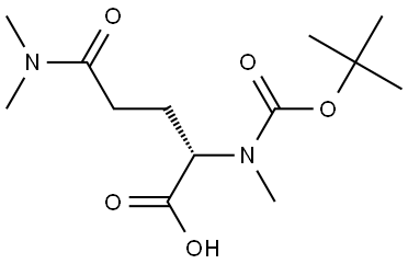 L-Glutamine, N2-[(1,1-dimethylethoxy)carbonyl]-N,N,N2-trimethyl- Struktur