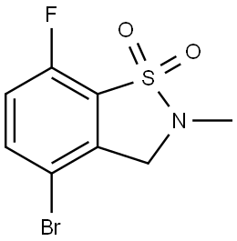 4-Bromo-7-fluoro-2-methyl-2,3-dihydrobenzo[d]isothiazole 1,1-dioxide Struktur