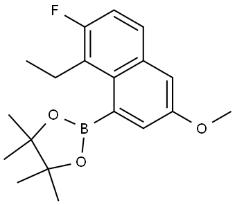 2-(8-Ethyl-7-fluoro-3-methoxynaphthalen-1-yl)-4,4,5,5-tetramethyl-1,3,2-dioxaborolane Struktur