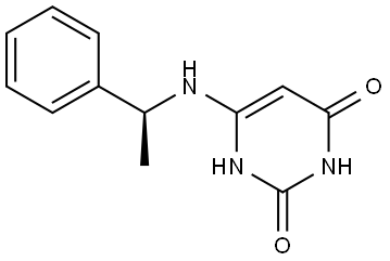 2,4(1H,3H)-Pyrimidinedione, 6-[[(1S)-1-phenylethyl]amino]- Structure