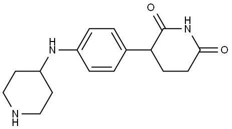 3-(4-(Piperidin-4-ylamino)phenyl)piperidine-2,6-dione Struktur