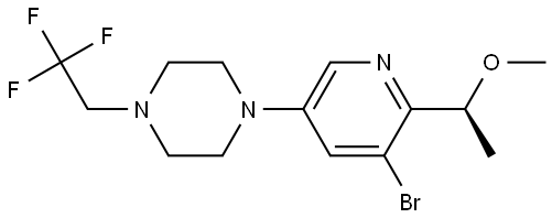 1-[5-bromo-6-[(1S)-1-methoxyethyl]-3-pyridyl]-4-(2,2,2-trifluoroethyl)piperazine Structure