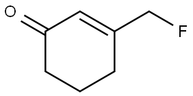 3-(Fluoromethyl)cyclohex-2-en-1-one Struktur