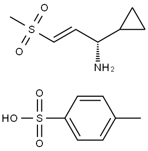 (S,E)-1-Cyclopropyl-3-(methylsulfonyl)prop-2-en-1-amine 4-(methylbenzenesulfonate) Structure