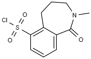 2-甲基-1-氧代-2,3,4,5-四氢1H-苯并[C]氮杂-6-磺酰氯,3026306-71-5,结构式