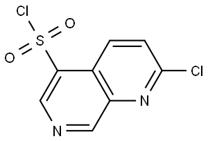 2-Chloro-1,7-naphthyridine-5-sulfonyl chloride Structure