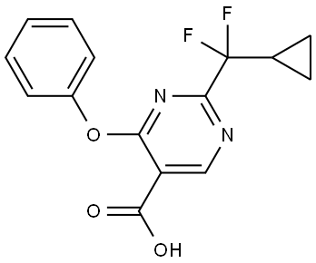 2-(环丙基二氟甲基)-4-苯氧基嘧啶-5-甲酸, 3026507-90-1, 结构式