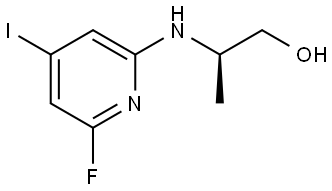 (R)-2-((6-fluoro-4-iodopyridin-2-yl)amino)propan-1-ol Structure