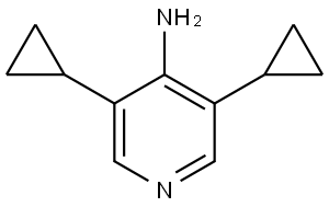 3,5-dicyclopropylpyridin-4-amine 化学構造式