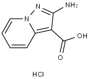 2-Aminopyrazolo[1,5-a]pyridine-3-carboxylic acid hydrochloride Structure