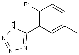 5-(2-bromo-5-methylphenyl)-2H-tetrazole,3026676-98-9,结构式