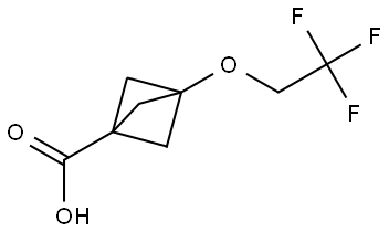Bicyclo[1.1.1]pentane-1-carboxylic acid, 3-(2,2,2-trifluoroethoxy)- 结构式