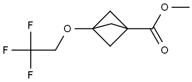 3-(2,2,2-Trifluoro-ethoxy)-bicyclo[1.1.1]pentane-1-carboxylic acid methyl ester Structure