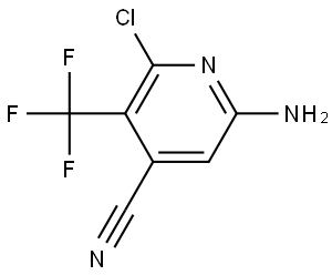 6-amino-2-chloro-3-(trifluoromethyl)isonicotinonitrile Structure