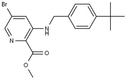 methyl 5-bromo-3-((4-(tert-butyl)benzyl)amino)picolinate Structure