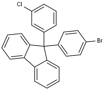 9H-Fluorene, 9-(4-bromophenyl)-9-(3-chlorophenyl)- Structure