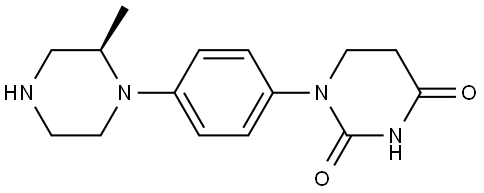 (R)-1-(4-(2-Methylpiperazin-1-yl)phenyl)dihydropyrimidine-2,4(1H,3H)-dione 结构式