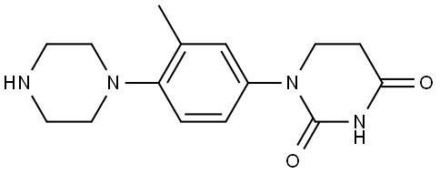 1-(3-methyl-4-(piperazin-1-yl)phenyl)dihydropyrimidine-2,4(1H,3H)-dione Struktur