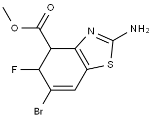 2-氨基-6-溴-5-氟-4,5-二氢苯并[D]噻唑-4-羧酸甲酯 结构式