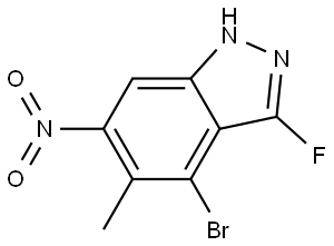 4-Bromo-3-fluoro-5-methyl-6-nitro-1H-indazole Structure