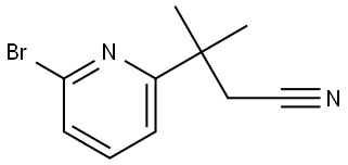 3-(6-Bromopyridin-2-yl)-3-methylbutanenitrile Structure