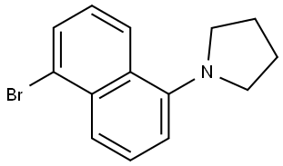 1-(5-bromonaphthalen-1-yl)pyrrolidine 结构式