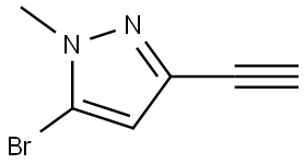 5-Bromo-3-ethynyl-1-methyl-1H-pyrazole Struktur
