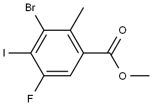 Methyl 3-bromo-5-fluoro-4-iodo-2-methylbenzoate Struktur