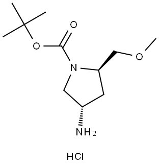 (2S,4R)-tert-butyl-4-amino-2-(methoxymethyl)pyrrolidine-1-carboxylate hydrochloride|