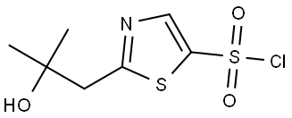 5-Thiazolesulfonyl chloride, 2-(2-hydroxy-2-methylpropyl)- Struktur