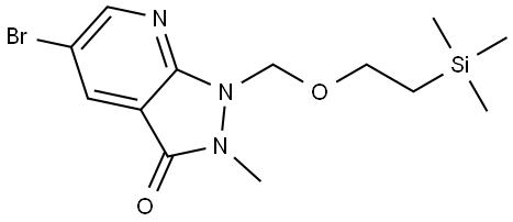 3H-Pyrazolo[3,4-b]pyridin-3-one, 5-bromo-1,2-dihydro-2-methyl-1-[[2-(trimethylsilyl)ethoxy]methyl]-|3H-吡唑并[3,4-B]吡啶-3-酮,5-溴-1,2-二氢-2-甲基-1-[[2-(三甲基甲硅烷基)乙氧基]甲基]-