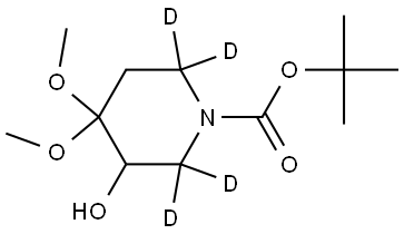 tert-butyl 3-hydroxy-4,4-dimethoxypiperidine-1-carboxylate-2,2,6,6-d4|3-羟基-4,4-二甲氧基哌啶-1-甲酸叔丁酯-2,2,6,6-D4
