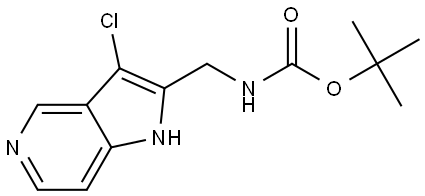 tert-Butyl ((3-chloro-1H-pyrrolo[3,2-c]pyridin-2-yl)methyl)carbamate Structure