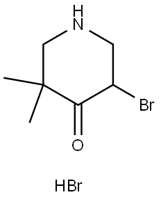 5-Bromo-3,3-dimethylpiperidin-4-one hydrobromide Struktur