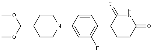 2,6-Piperidinedione, 3-[4-[4-(dimethoxymethyl)-1-piperidinyl]-2-fluorophenyl]- Structure
