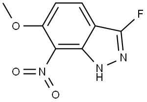 1H-Indazole, 3-fluoro-6-methoxy-7-nitro- Struktur