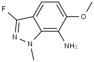 1H-Indazol-7-amine, 3-fluoro-6-methoxy-1-methyl- Struktur