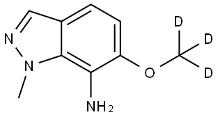 1H-Indazol-7-amine, 6-methoxy-1-methyl-d3-1 Struktur